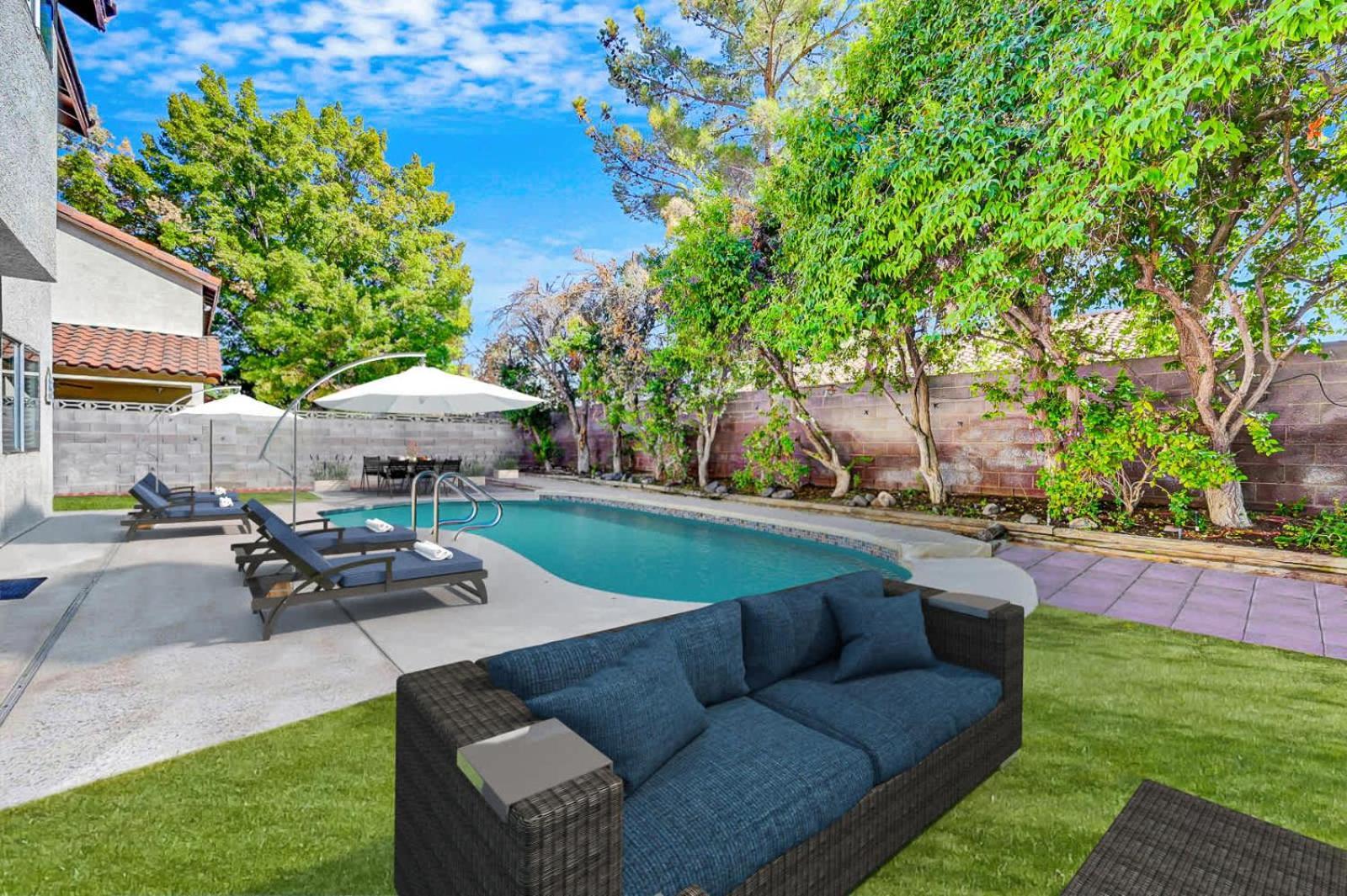 Bright Fun Spacious Home With Pool لاس فيغاس المظهر الخارجي الصورة