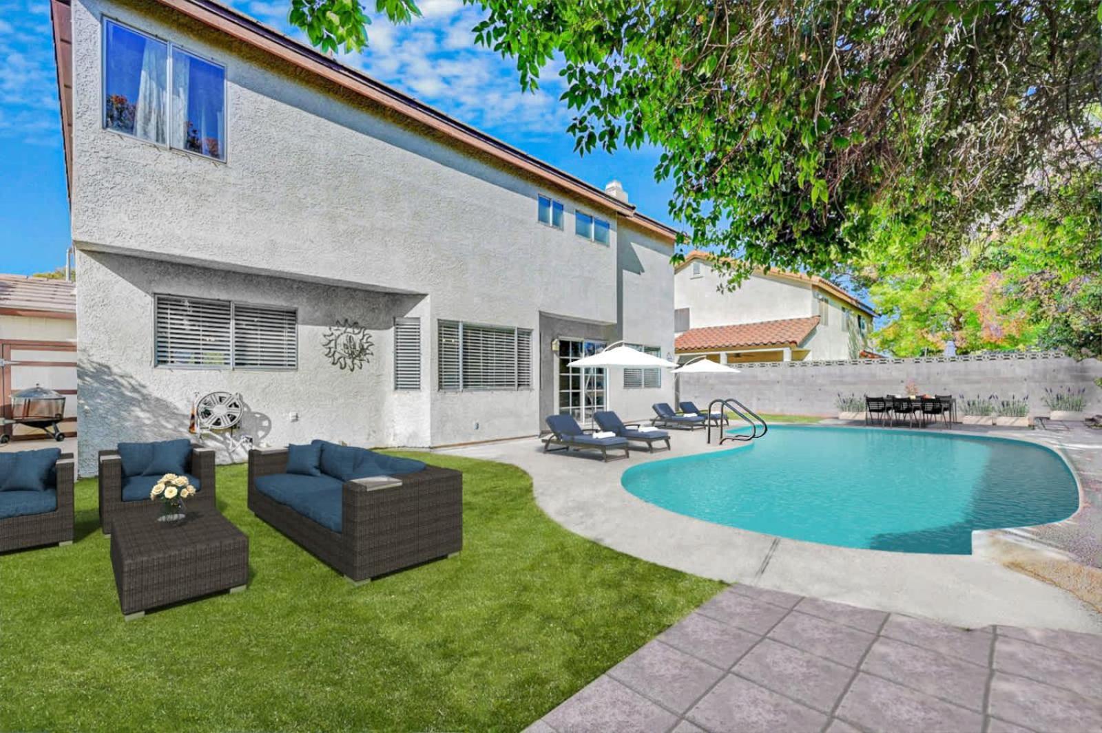Bright Fun Spacious Home With Pool لاس فيغاس المظهر الخارجي الصورة