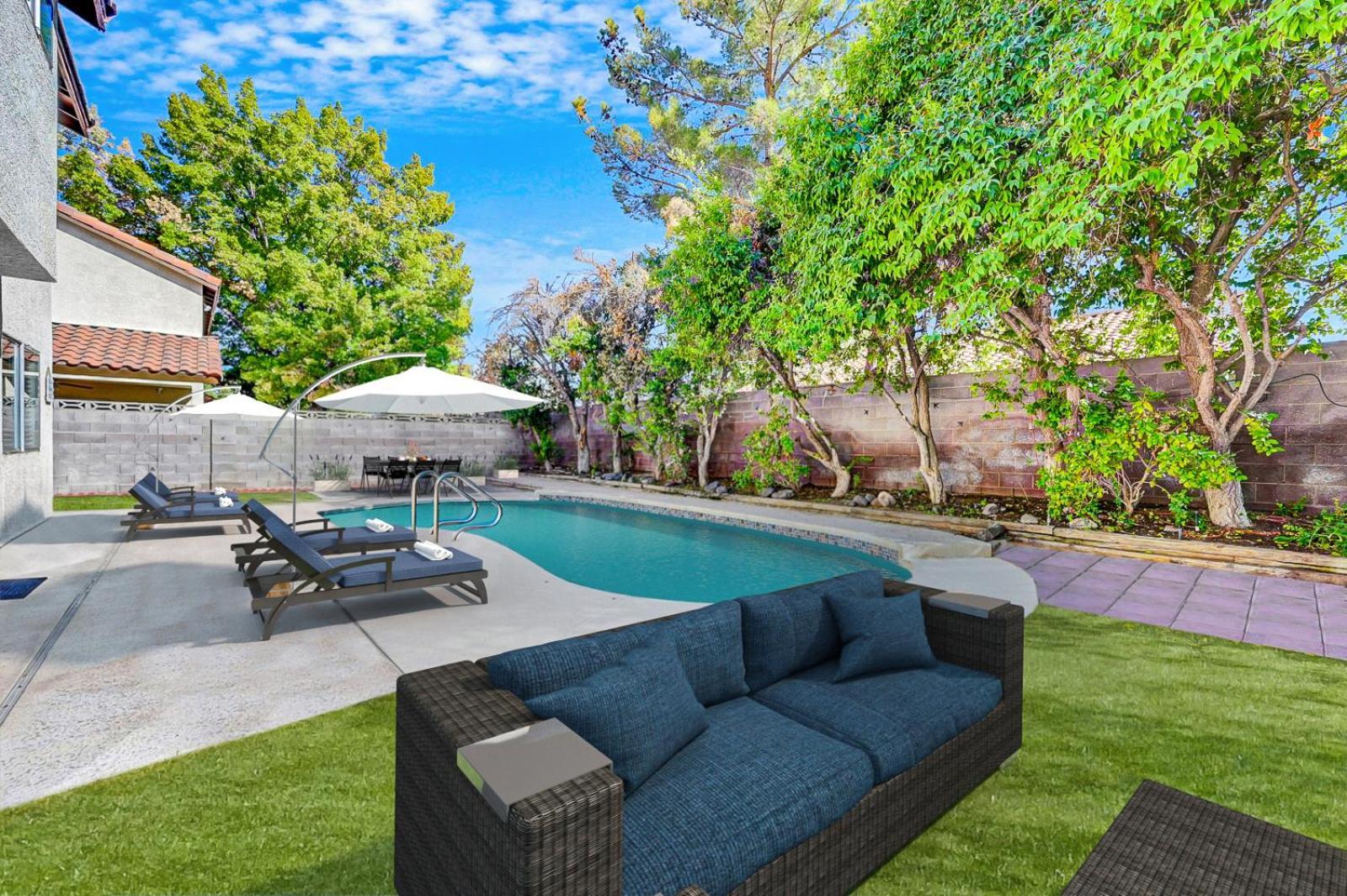 Bright Fun Spacious Home With Pool لاس فيغاس المظهر الخارجي الصورة